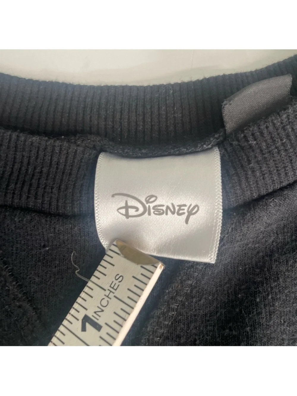Disney The Lion King Graphic Logo Black Cropped Long Sleeve Sweatshirt Size L